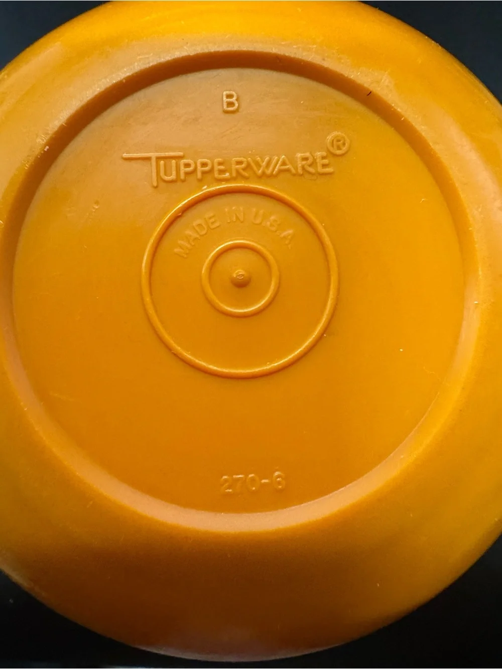 Tupperware Vintage Orange Container with Lid - Home Kitchen